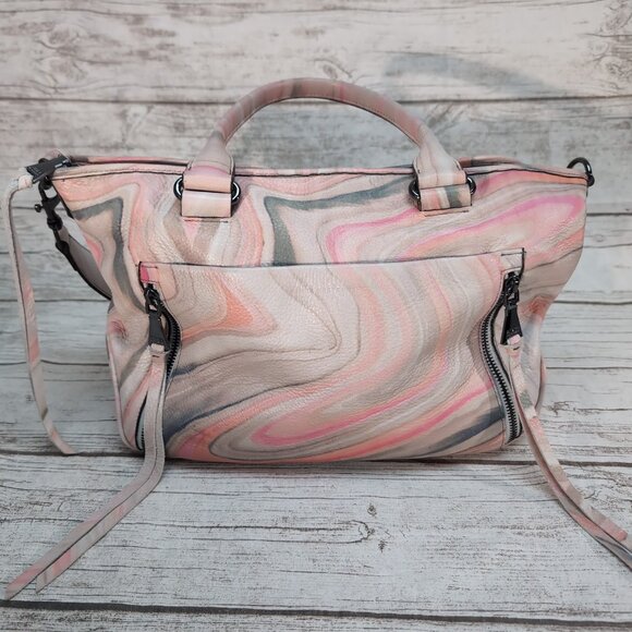 Aimee Kestenberg Convertible Satchel Shoulder Bag in Sahara Print Color Leather - Picture 2 of 11